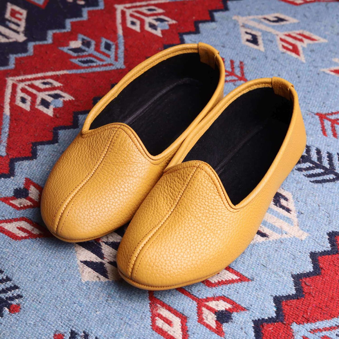 Hardal Hakiki Deri El Yapımı Patik